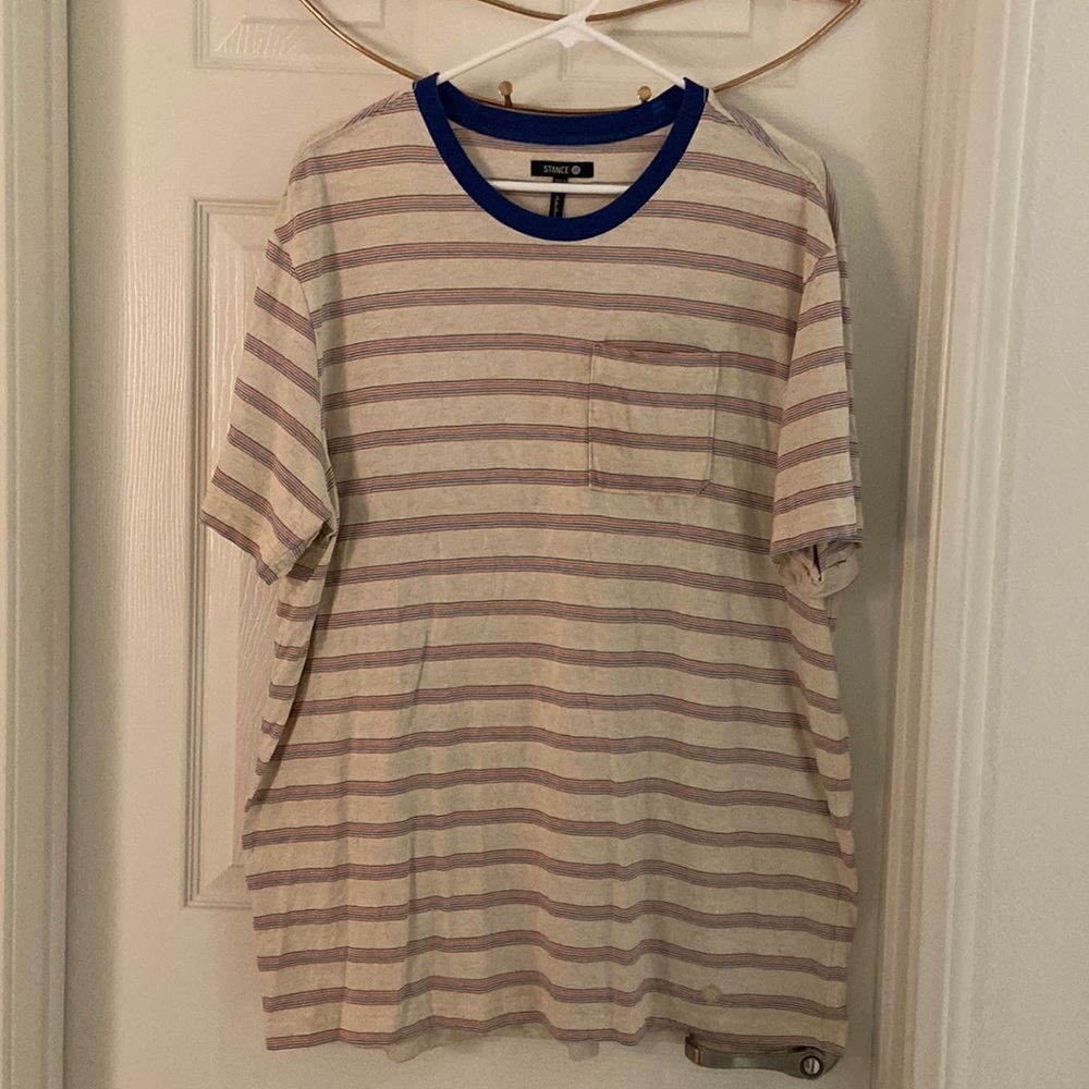 Stance Men’s striped t-shirt. Size XL